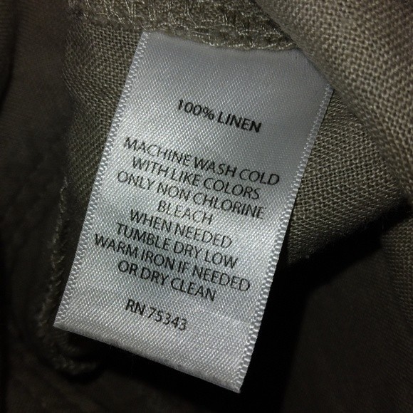 Cynthia Rowley Linen botton front pants size 6 tan khaki - Picture 5 of 5